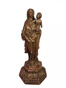 Wooden sculpture of Madonna and Child